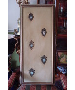Velvet and cameos, beautiful cameos on a beige velvet in wooden frame. 36 &quot; - $110.00 CAD