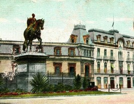 Vtg Postcard 1907 UDB - Estatua De Carlos IV - Hotel St. Francis Mexico  - £7.61 GBP