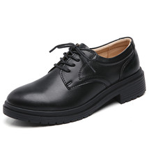 Womens Shoes Four Seasons New Korean Genuine Leather Lace-up Women&#39;s Casual Shoe - £44.55 GBP