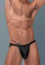 Male Power Cage Matte Ring Jock Black Strappy Mens Underwear Black - £19.65 GBP