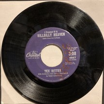 Tex Ritter Hillbilly Heaven/Wind and the Tree 45 VG+  PET RESCUE - £2.71 GBP