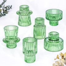 Marycele Candle Holder Candlesticks Holders, Tealights 3 Different Styles Green - £21.65 GBP