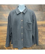 Tommy Bahama Shacket Mens Jacket Shirt L Dark Gray Buttons Long Sleeve E... - $407.63 MXN