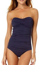  NEW Anne Cole Live in Color NAVY Twist Front One piece Swimsuit size 10 - £37.97 GBP