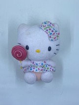 Ty Hello Kitty Sanrio Confetti Lollipop Dress Hat Flower Plush Doll 6” 2013 - $8.86