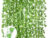 12 Pack 85Ft Artificial Ivy Garland, Fake Vines Uv Resistant Greenery Le... - $14.99
