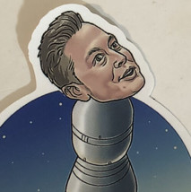 Elon Musk Sticker Head On A Rocket Sticker - £1.94 GBP