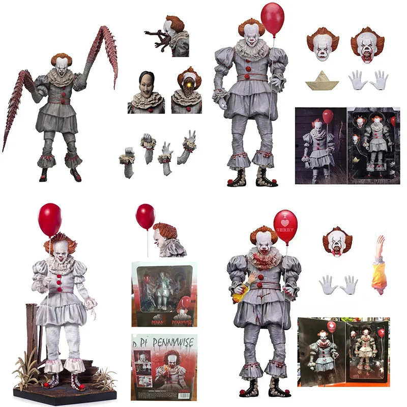 NECA Pennywise Joker Action Figure Toy Doll Horror Doll Halloween Present For - £28.75 GBP+