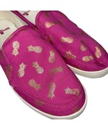 Sanuk Shoes Womens Pink Gold Pineapples Slip On Comfort Lightweight Pair... - $68.00