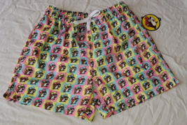 BUC-EE&#39;S Men&#39;s Swim Trunks MEDIUM Bucee The Beaver Allover Face Print New W Tags - $24.18