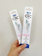 4x ORAL-B Clic Replacement Brush Heads Sensitive Clean 8 Total Brushes - £18.98 GBP