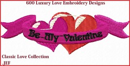 600 Luxury Love and Heart Machine Valentines Embroidery Love Pattern Designs JEF - £7.83 GBP