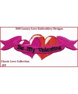 600 Luxury Love and Heart Machine Valentines Embroidery Love Pattern Des... - $13.69 CAD