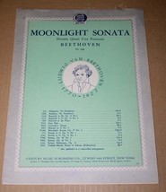 Moonlight Sonata Beethoven Songbook Vintage 1906 Century Music Publishing - £19.97 GBP
