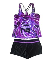 ZeroXposur Womens XX-Large Swimsuit Tankini Top Short Purple Black O-Rin... - $368.14 MXN