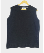 BICE Sag Harbor Tank Top Mesh Open Knit XL Black Vintage Coastal Prep Ol... - €34,22 EUR