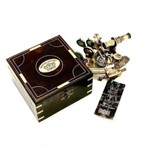 Compass Sextant Vintage Marine Astrolabe Ship&#39;s Instruments with Wooden Box - £86.63 GBP