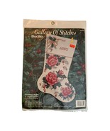 Bucilla Christmas Roses 16 Inch Stocking Cross Stitch Kit Holiday New #3... - $444.08 MXN
