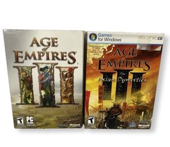 Lot of 2 - Age of Empires 3 &amp; Asian Dynasties Expansion - PC Games For Windows - £18.88 GBP