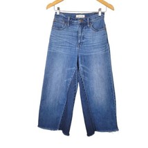 Madewell Wide Leg Crop Denim Jeans Gusset Edition Size 24 - £31.34 GBP