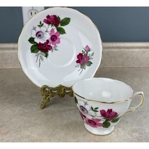Royal Vale #8316 Bone China Multiple Roses Tea Cup And Saucer Set - $16.82