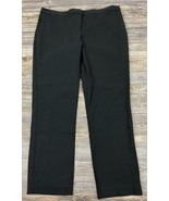 MARIO SERRANI Italy Black Dress Pants Size 16 Slim Fit Tummy Control - £20.02 GBP