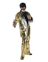 Men&#39;s Gold Elvis Theater Costume, Large - $159.99