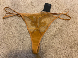NWT Thistle And Spire Women&#39;s 3X Kane Cutout Thong 101510 Mustard - £14.56 GBP