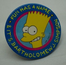 1990 The Simpsons BART Fun Has A Name 2&quot; PIN Collectible BUTTON NEW 90&#39;s - $276.80 MXN