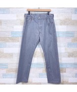 Levis 501 XX Straight Jeans Gray Button Fly Rigid Denim Original Fit Men... - $39.59