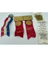 Vintage Lot Of Odd Fellows Ribbons 1972 1974 Medals Button Pins Tomb Of ... - £14.93 GBP