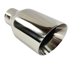 Exhaust Tip 3.00&quot; Inlet 4.00&quot; Outlet 8.00&quot; long WBOSS4008-300-DW-SS Slant Angle  - £36.64 GBP