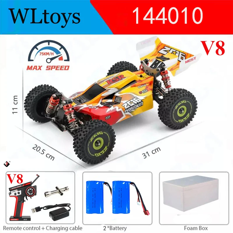 WLtoys 144010 And 144001 RC Cars  2.4G 4WD Remote Control Car 75 KM/H High Speed - £126.58 GBP+