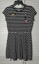 Childrens Place Girls Black White (#Snapqueen) Dress Size XXL 16 Sleeve EUC - £4.71 GBP