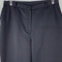 Focus 2000 Womens Sz 12P Pants Dark Blue White Polka Dot Fully Lined  - $21.28