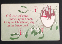 O Friend of Mine Christmas Joy Winter Scene View Embossed Postcard UNP c... - £6.33 GBP