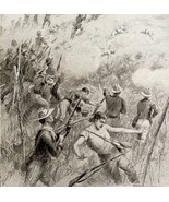 Battle Of San Juan Hill Charge Spanish American War 1899 Victorian Print... - £23.58 GBP