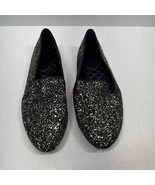 Birdies Starling Flat in Starlight Glitter Womens Black Gold Loafer Chic... - $92.45 CAD