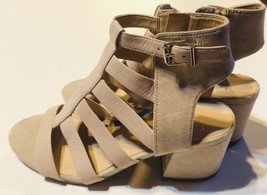 Franco Sarto Leather Strappy Block Heel Sandal size 7.5 - £26.53 GBP