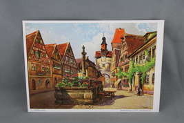 Vintage Postcard - Main Street Rothenburg - L Mobler Pinx - £11.79 GBP