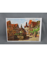 Vintage Postcard - Main Street Rothenburg - L Mobler Pinx - £11.72 GBP