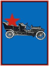 1856.Black antique car carrying red star Poster.Custumized Decorative Art. - £12.91 GBP+