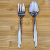 Oneida Kenwood Forever Rose Solid Serving Fork and Spoon Set Community S... - £14.88 GBP