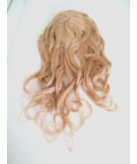 Antique French Blonde Human Hair Doll Wig w/ Long Curls for 12&quot; Head Jum... - £171.73 GBP