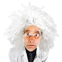 Mad Scientist Costume Wig - Crazy White Wigs For Costumes - 1 Piece - £15.16 GBP