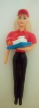 2000 RARE Mattel Mcdonald&#39;s Crew Member Figure Barbie with Tray happy meal - £11.06 GBP