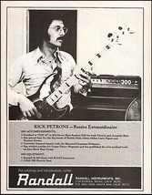 Rick Petrone (New York Mary) 1975 AIMS FJM Bass Randall R-300 Amp advertisement - £2.98 GBP
