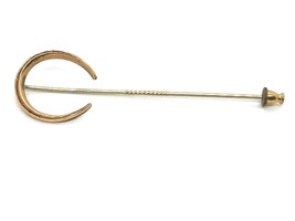 Gold filled Horseshoe Stickpin Victorian circa 1895 old twist style stra... - $18.72 MXN