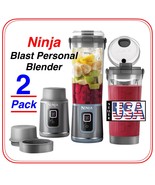 2 Pack 18oz, Ninja Blast, Portable Blender, Vessels and Lids BPA Free, L... - $99.88