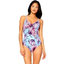 JESSICA SIMPSON One-piece Swimwear V-Neck Tropical cross back Swimsuit - £25.56 GBP